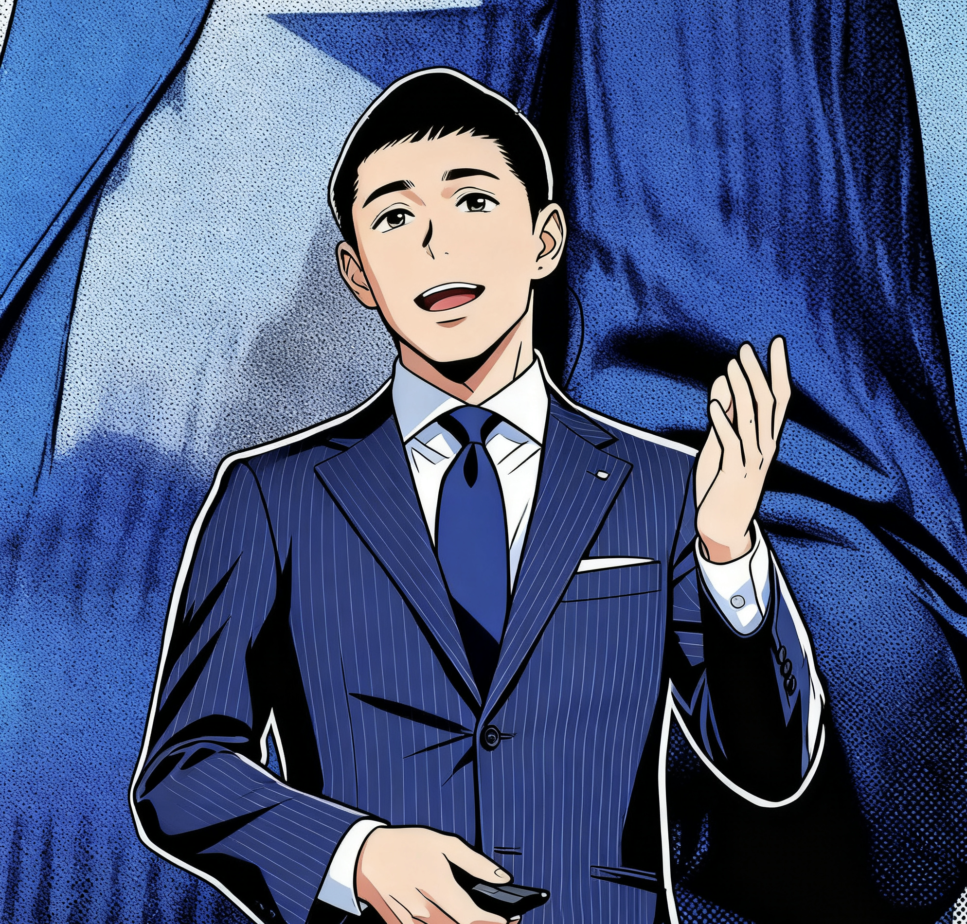 アニメ風の市場イラスト